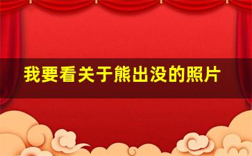 我要看关于熊出没的照片