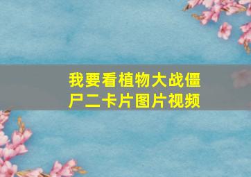 我要看植物大战僵尸二卡片图片视频