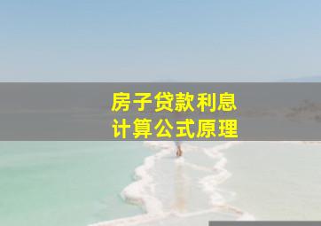 房子贷款利息计算公式原理