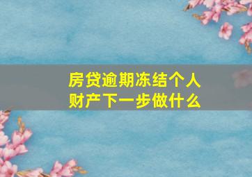 房贷逾期冻结个人财产下一步做什么