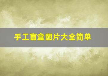 手工盲盒图片大全简单