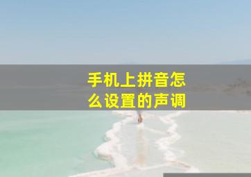 手机上拼音怎么设置的声调