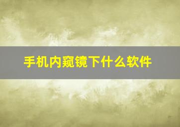 手机内窥镜下什么软件