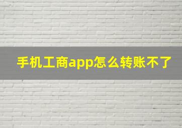 手机工商app怎么转账不了