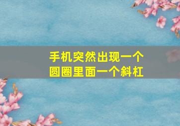 手机突然出现一个圆圈里面一个斜杠