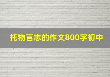 托物言志的作文800字初中