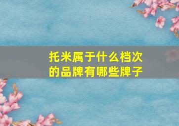 托米属于什么档次的品牌有哪些牌子