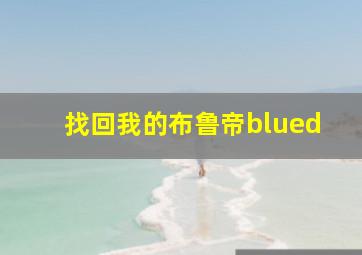 找回我的布鲁帝blued