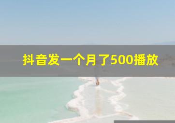 抖音发一个月了500播放