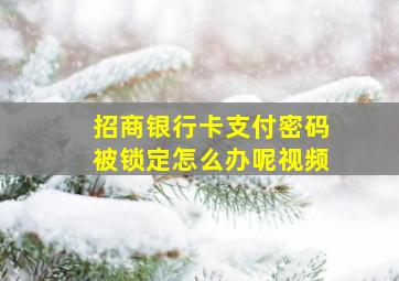 招商银行卡支付密码被锁定怎么办呢视频