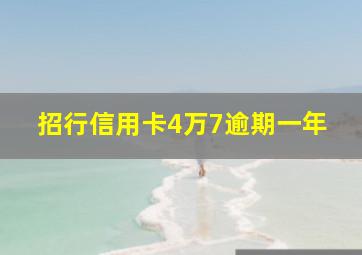 招行信用卡4万7逾期一年