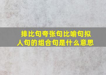 排比句夸张句比喻句拟人句的组合句是什么意思