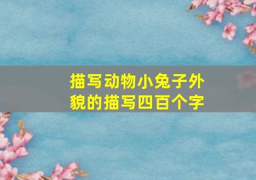 描写动物小兔子外貌的描写四百个字