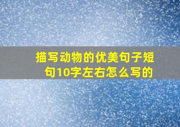 描写动物的优美句子短句10字左右怎么写的