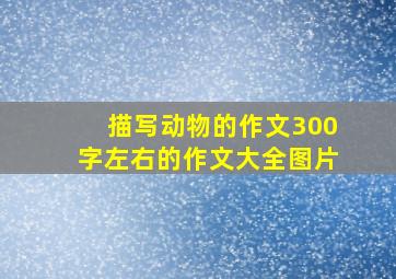 描写动物的作文300字左右的作文大全图片