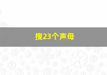 搜23个声母