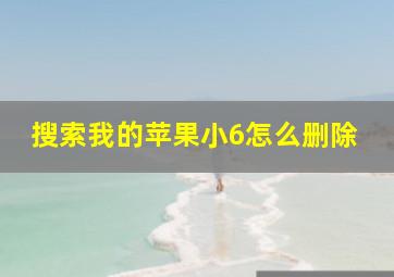 搜索我的苹果小6怎么删除