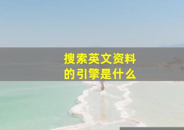 搜索英文资料的引擎是什么