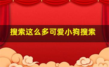 搜索这么多可爱小狗搜索