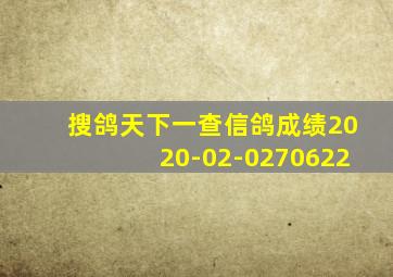 搜鸽天下一查信鸽成绩2020-02-0270622