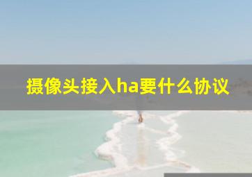 摄像头接入ha要什么协议