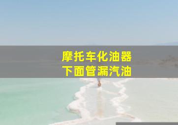 摩托车化油器下面管漏汽油