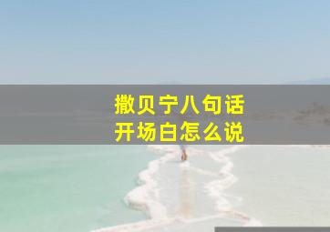 撒贝宁八句话开场白怎么说