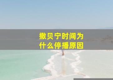 撒贝宁时间为什么停播原因