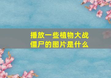 播放一些植物大战僵尸的图片是什么