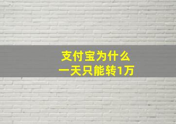 支付宝为什么一天只能转1万