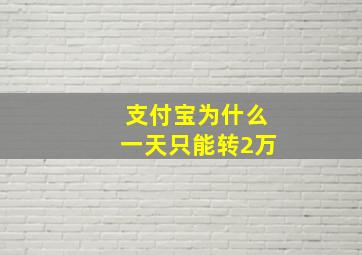 支付宝为什么一天只能转2万