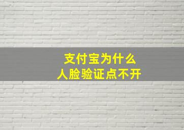 支付宝为什么人脸验证点不开