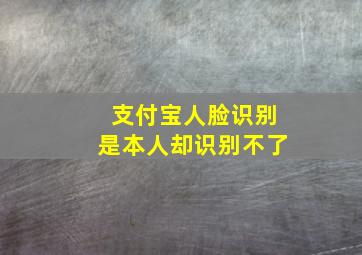 支付宝人脸识别是本人却识别不了