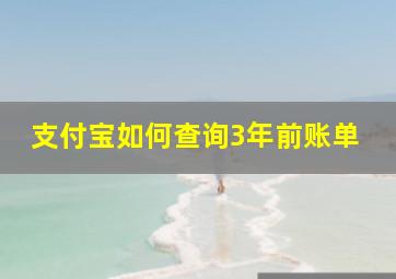 支付宝如何查询3年前账单