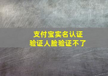 支付宝实名认证验证人脸验证不了