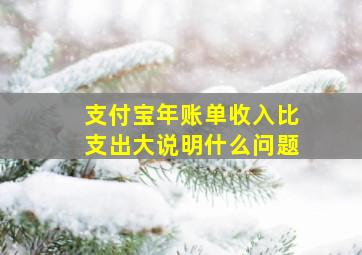 支付宝年账单收入比支出大说明什么问题