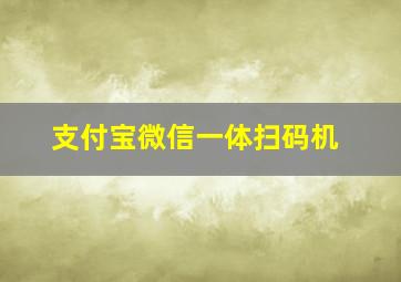 支付宝微信一体扫码机