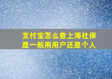 支付宝怎么查上海社保是一般用用户还是个人