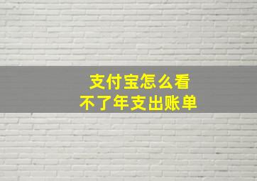 支付宝怎么看不了年支出账单