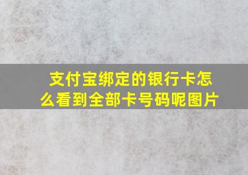 支付宝绑定的银行卡怎么看到全部卡号码呢图片