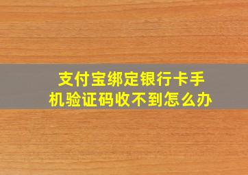 支付宝绑定银行卡手机验证码收不到怎么办