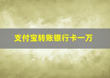 支付宝转账银行卡一万