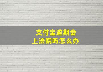 支付宝逾期会上法院吗怎么办