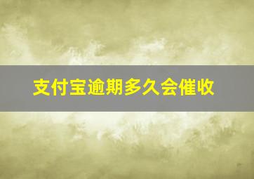 支付宝逾期多久会催收