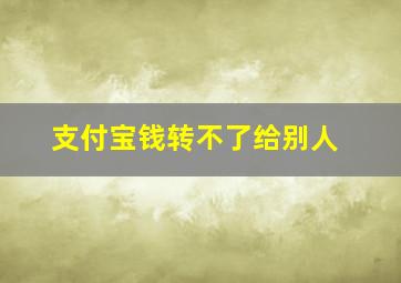 支付宝钱转不了给别人