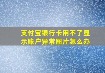 支付宝银行卡用不了显示账户异常图片怎么办