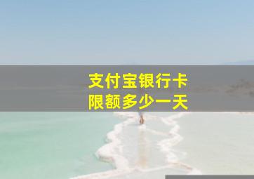 支付宝银行卡限额多少一天