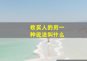 收买人的另一种说法叫什么