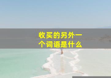 收买的另外一个词语是什么