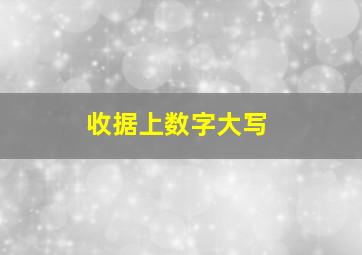 收据上数字大写